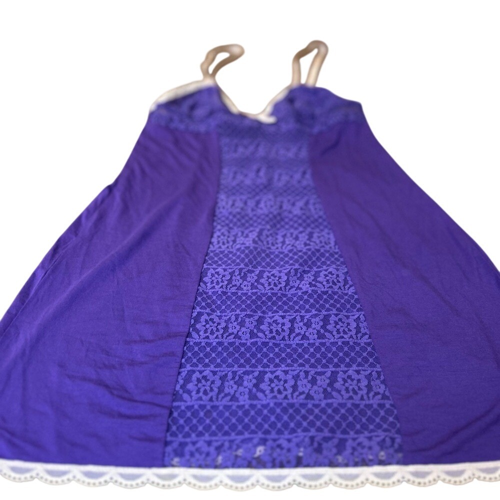 Victoria's Secret Purple Lace Chemise Nightgown Adjustable‎ Straps Small